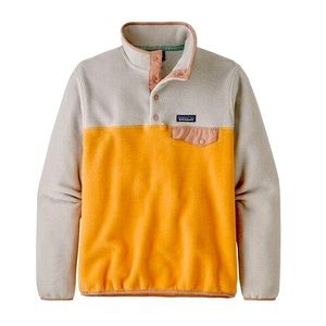 Patagonia lightweight Synchilla pullover in pink Saffron